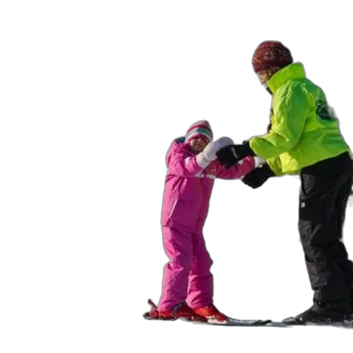 staff, jacket, snow, neon transparent PNG cut-out