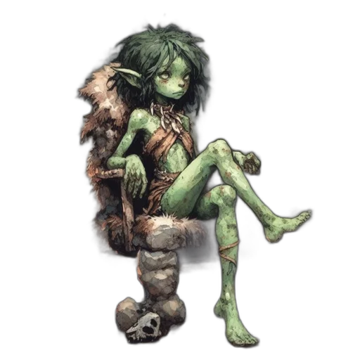 creature, staff, concept art, fantasy art transparent PNG cut-out