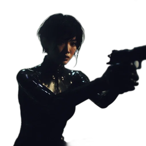 weapon, staff, robot, cyberpunk transparent PNG cut-out