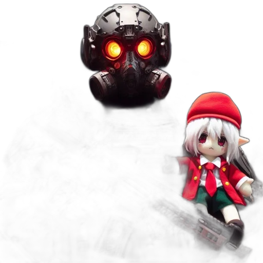 robot, mask, weapon, hat transparent PNG cut-out