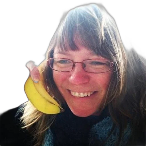 staff, woman, glasses, holds transparent PNG cut-out