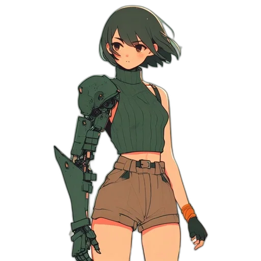 robot, weapon, dress, staff transparent PNG cut-out