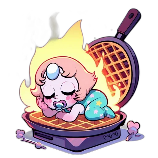food, pixel art, vaporwave, concept art transparent PNG cut-out