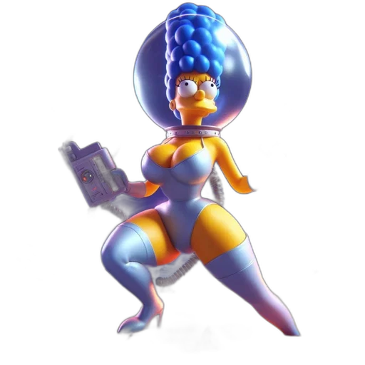 robot, dress, staff, crown transparent PNG cut-out