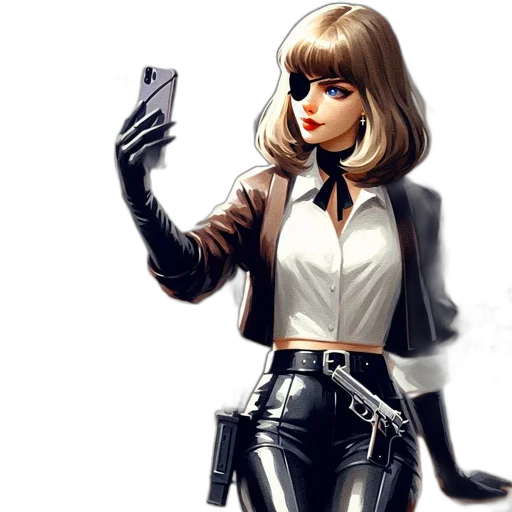 jacket, staff, comic book art, concept art transparent PNG cut-out