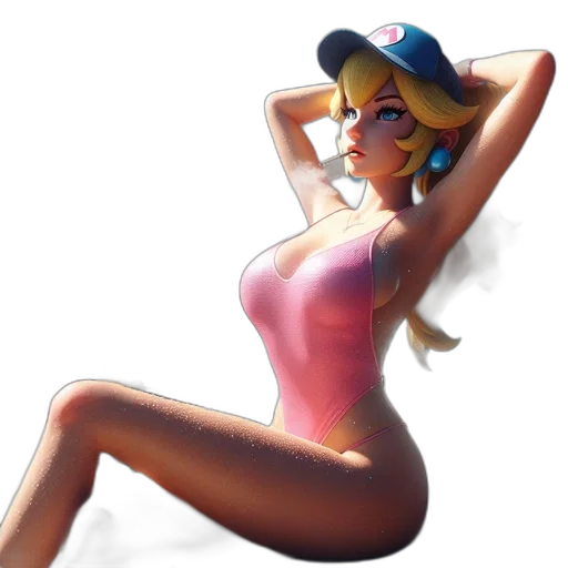 hat, dress, concept art, 3d render transparent PNG cut-out