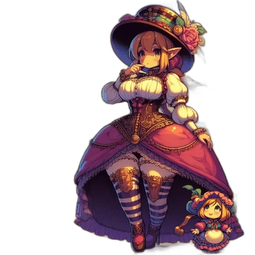 staff, dress, weapon, hat transparent PNG cut-out