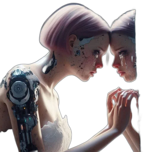 robot, jewelry, face, mask transparent PNG cut-out