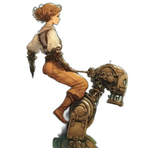 robot, staff, weapon, concept art transparent PNG cut-out