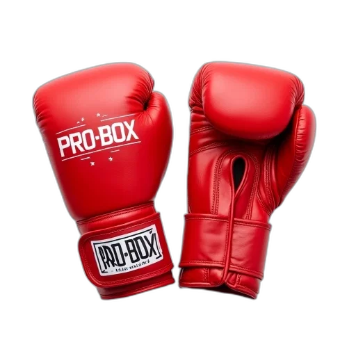 pair, red, boxing, gloves transparent PNG cut-out