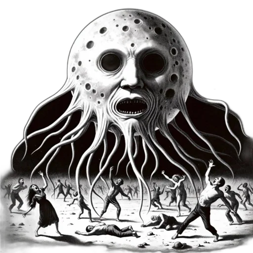 creature, mask, face, concept art transparent PNG cut-out