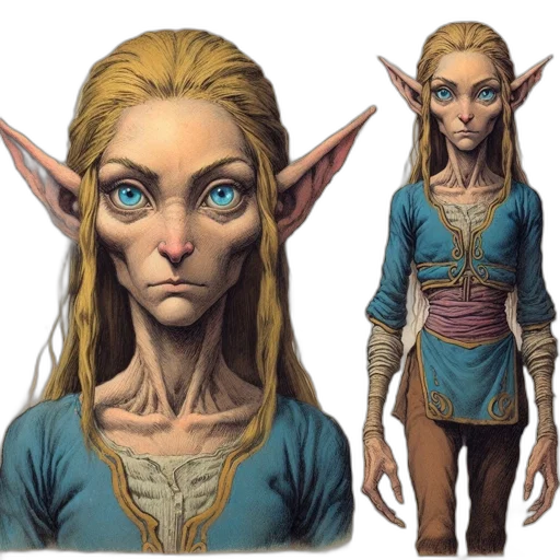 face, creature, staff, concept art transparent PNG cut-out