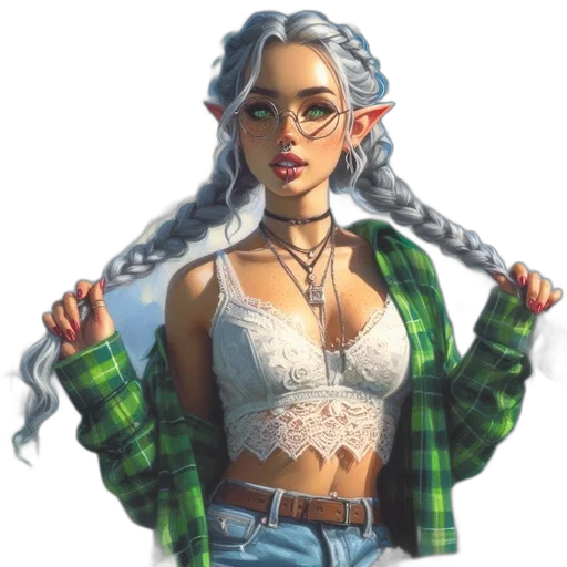 jacket, jewelry, dress, hair transparent PNG cut-out