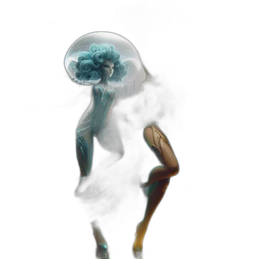 mask, creature, hair, robot transparent PNG cut-out