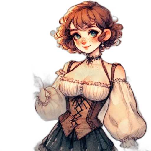 dress, staff, pixel art, watercolor transparent PNG cut-out