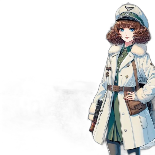 staff, jacket, hat, weapon transparent PNG cut-out