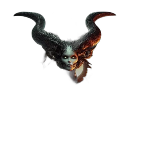 dragon, mask, creature, staff transparent PNG cut-out