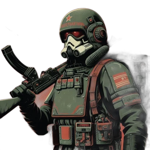 mask, weapon, staff, robot transparent PNG cut-out