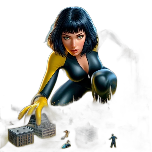 comic book art, concept art, fantasy art, 3d render transparent PNG cut-out