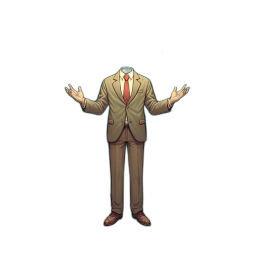 jacket, staff, mask, creature transparent PNG cut-out