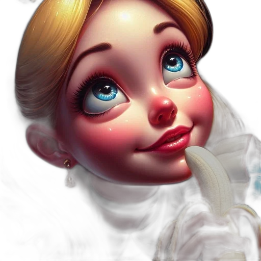 face, photorealistic, 3d render, oil painting transparent PNG cut-out