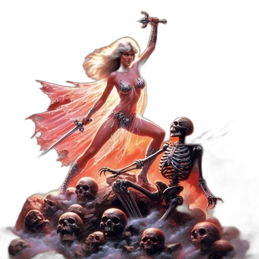concept art, fantasy art, comic book art, pixel art transparent PNG cut-out