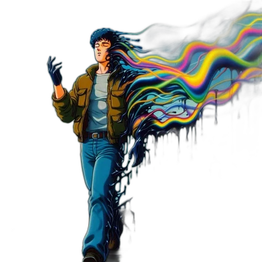 jacket, hair, concept art, comic book art transparent PNG cut-out