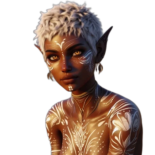jewelry, staff, face, creature transparent PNG cut-out