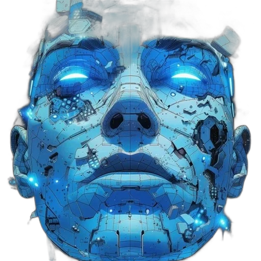 mask, face, robot, creature transparent PNG cut-out