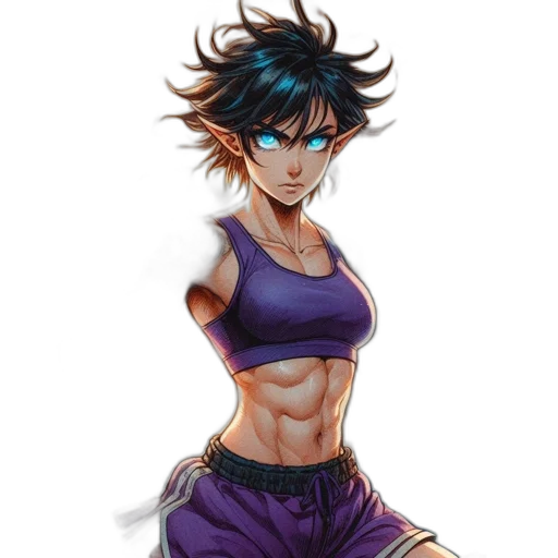 anime, concept art, comic book art, pixel art transparent PNG cut-out