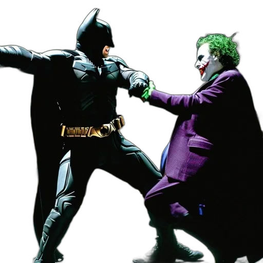 comic book art, concept art, batman, joker transparent PNG cut-out