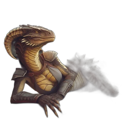 dragon, creature, staff, animal transparent PNG cut-out
