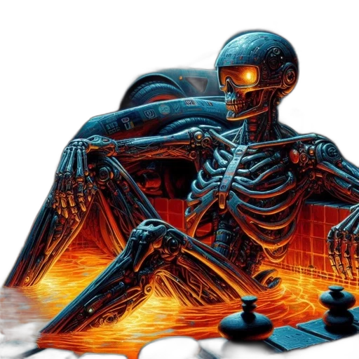 robot, jacket, creature, cyberpunk transparent PNG cut-out