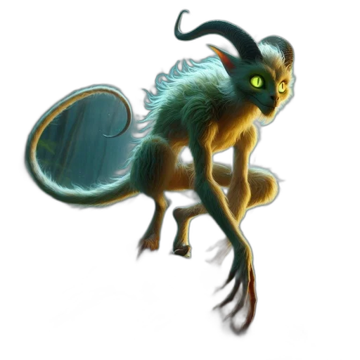 dragon, creature, staff, animal transparent PNG cut-out