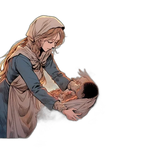 comic book art, watercolor, concept art, fantasy art transparent PNG cut-out