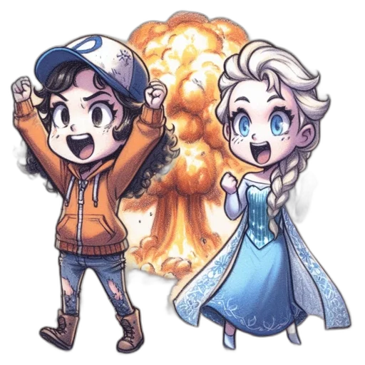 pixel art, anime, concept art, comic book art transparent PNG cut-out