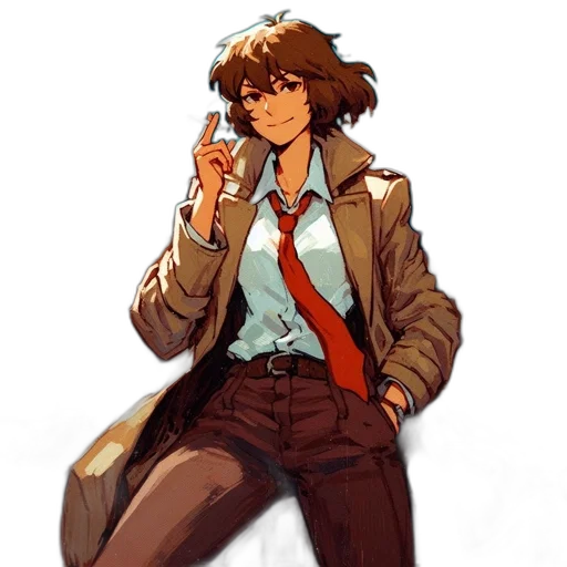 jacket, staff, weapon, concept art transparent PNG cut-out