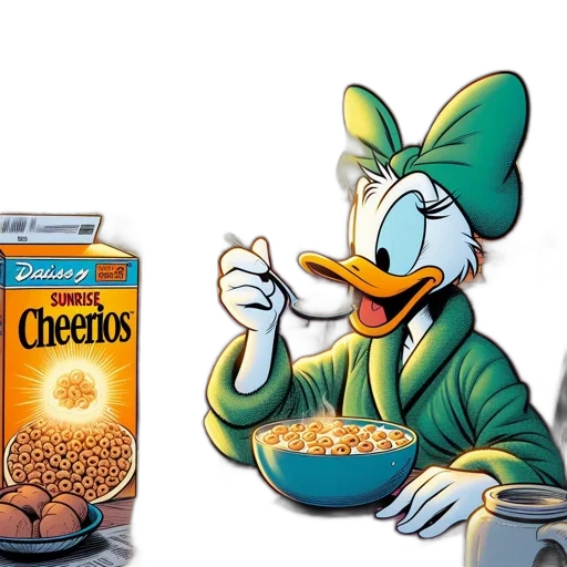 food, daisy, duck, enjoys transparent PNG cut-out