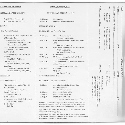 symposium, program, october, 1975 transparent PNG cut-out