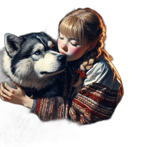animal, photorealistic, oil painting, fantasy art transparent PNG cut-out