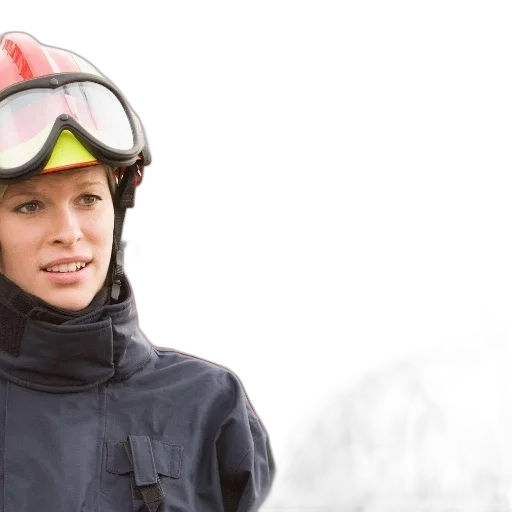 face, staff, firefighter, red transparent PNG cut-out