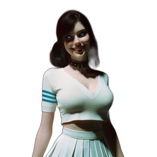 dress, robot, staff, creature transparent PNG cut-out
