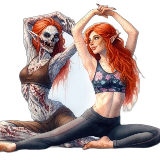 concept art, fantasy art, comic book art, watercolor transparent PNG cut-out