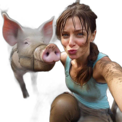 animal, creature, face, photorealistic transparent PNG cut-out