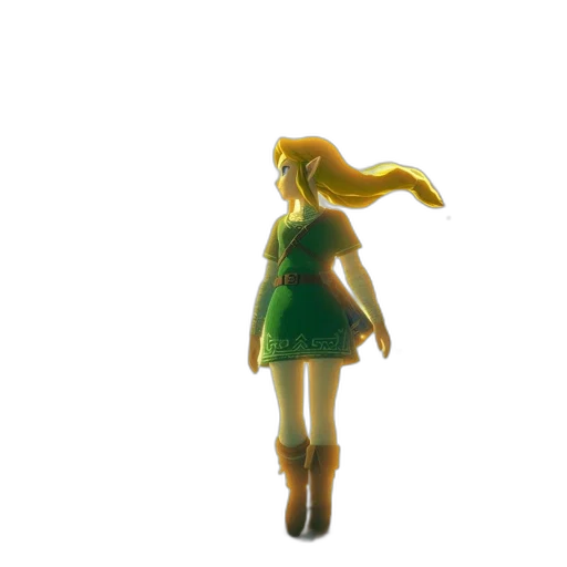 dress, hair, weapon, staff transparent PNG cut-out