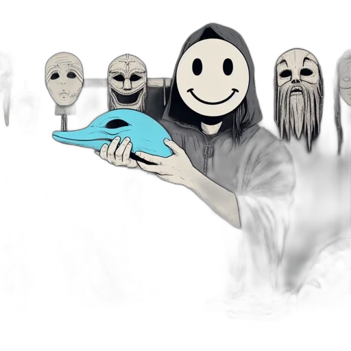 mask, face, robot, creature transparent PNG cut-out