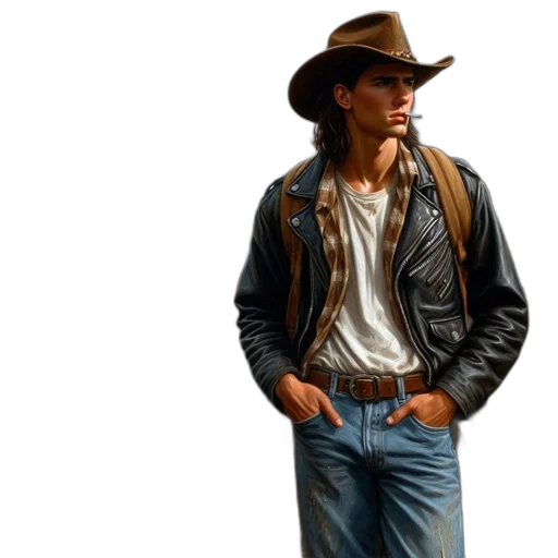 jacket, hat, photorealistic, concept art transparent PNG cut-out