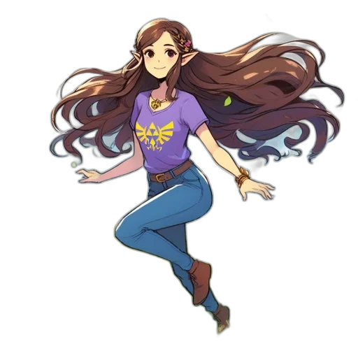 staff, hair, dress, jacket transparent PNG cut-out
