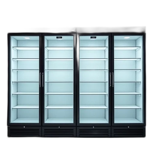 four, glass, door, display transparent PNG cut-out