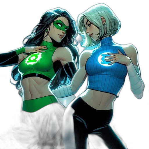 comic book art, concept art, fantasy art, green transparent PNG cut-out